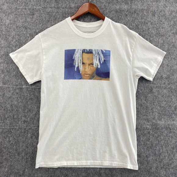 XXX Tentacion T-Shirt Medium White‎ American Rapper Jahseh Dwayne Ricardo Onfroy - Picture 1 of 6